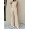imagePRETTYGARDEN Womens 2 Piece Sets Summer 2026 Work Clothes Sleeveless Blazer Vest Pants Suits Spring Business Casual OutfitsLight Khaki