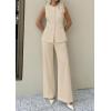 imagePRETTYGARDEN Womens 2 Piece Sets Summer 2026 Work Clothes Sleeveless Blazer Vest Pants Suits Spring Business Casual OutfitsLight Khaki