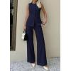 imagePRETTYGARDEN Womens 2 Piece Sets Summer 2026 Work Clothes Sleeveless Blazer Vest Pants Suits Spring Business Casual OutfitsNavy Blue