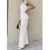 imagePRETTYGARDEN Womens 2 Piece Sets Summer 2026 Work Clothes Sleeveless Blazer Vest Pants Suits Spring Business Casual OutfitsWhite