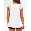 imagePRETTYGARDEN Womens Blouses Dressy Casual 2026 Summer V Neck Ruffle Cap Sleeve Business Work Tops Spring Teacher ShirtsWhite