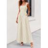 imagePRETTYGARDEN Womens Maxi Striped Dress 2026 Summer Sleeveless Square Neck Smocked A Line Long Flowy Spring Vacation SundressBeige Striped