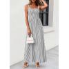 imagePRETTYGARDEN Womens Maxi Striped Dress 2026 Summer Sleeveless Square Neck Smocked A Line Long Flowy Spring Vacation SundressBlack Striped