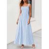 imagePRETTYGARDEN Womens Maxi Striped Dress 2026 Summer Sleeveless Square Neck Smocked A Line Long Flowy Spring Vacation SundressBlue Striped