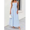 imagePRETTYGARDEN Womens Maxi Striped Dress 2026 Summer Sleeveless Square Neck Smocked A Line Long Flowy Spring Vacation SundressBlue Striped