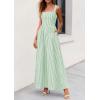 imagePRETTYGARDEN Womens Maxi Striped Dress 2026 Summer Sleeveless Square Neck Smocked A Line Long Flowy Spring Vacation SundressGreen Striped