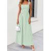 imagePRETTYGARDEN Womens Maxi Striped Dress 2026 Summer Sleeveless Square Neck Smocked A Line Long Flowy Spring Vacation SundressGreen Striped