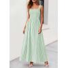 imagePRETTYGARDEN Womens Maxi Striped Dress 2026 Summer Sleeveless Square Neck Smocked A Line Long Flowy Spring Vacation SundressGreen Striped