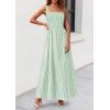 imagePRETTYGARDEN Womens Maxi Striped Dress 2026 Summer Sleeveless Square Neck Smocked A Line Long Flowy Spring Vacation SundressGreen Striped