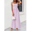 imagePRETTYGARDEN Womens Maxi Striped Dress 2026 Summer Sleeveless Square Neck Smocked A Line Long Flowy Spring Vacation SundressPurple Striped