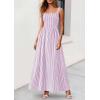 imagePRETTYGARDEN Womens Maxi Striped Dress 2026 Summer Sleeveless Square Neck Smocked A Line Long Flowy Spring Vacation SundressPurple Striped