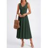 imagePRETTYGARDEN Womens Summer Casual Dresses 2026 Spring Sleeveless V Neck Knit Midi Business Work A Line Cocktail DressArmy Green