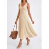 imagePRETTYGARDEN Womens Summer Casual Dresses 2026 Spring Sleeveless V Neck Knit Midi Business Work A Line Cocktail DressBeige