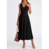 imagePRETTYGARDEN Womens Summer Casual Dresses 2026 Spring Sleeveless V Neck Knit Midi Business Work A Line Cocktail DressBlack