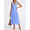 imagePRETTYGARDEN Womens Summer Casual Dresses 2026 Spring Sleeveless V Neck Knit Midi Business Work A Line Cocktail DressLight Blue