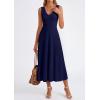 imagePRETTYGARDEN Womens Summer Casual Dresses 2026 Spring Sleeveless V Neck Knit Midi Business Work A Line Cocktail DressNavy