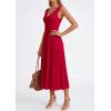 imagePRETTYGARDEN Womens Summer Casual Dresses 2026 Spring Sleeveless V Neck Knit Midi Business Work A Line Cocktail DressRed