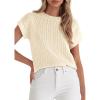 imagePRETTYGARDEN Women 2026 Spring Fashion Sweater Vest Business Casual Tank Top Cap Sleeve Knit Work Shirt Trendy Summer OutfitsBeige