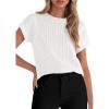 imagePRETTYGARDEN Women 2026 Spring Fashion Sweater Vest Business Casual Tank Top Cap Sleeve Knit Work Shirt Trendy Summer OutfitsWhite