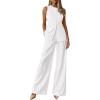 imagePRETTYGARDEN Womens 2 Piece Sets Summer 2026 Work Clothes Sleeveless Blazer Vest Pants Suits Spring Business Casual OutfitsWhite