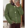 imagePRETTYGARDEN Cardigan Sweaters for Women 2026 Trendy Oversized Knit Chunky Button Cardigans Fall Winter Outfits with PocketsArmy Green