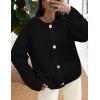imagePRETTYGARDEN Cardigan Sweaters for Women 2026 Trendy Oversized Knit Chunky Button Cardigans Fall Winter Outfits with PocketsBlack