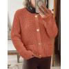 imagePRETTYGARDEN Cardigan Sweaters for Women 2026 Trendy Oversized Knit Chunky Button Cardigans Fall Winter Outfits with PocketsBrick Red