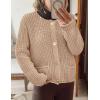 imagePRETTYGARDEN Cardigan Sweaters for Women 2026 Trendy Oversized Knit Chunky Button Cardigans Fall Winter Outfits with PocketsKhaki