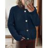 imagePRETTYGARDEN Cardigan Sweaters for Women 2026 Trendy Oversized Knit Chunky Button Cardigans Fall Winter Outfits with PocketsNavy