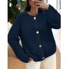 imagePRETTYGARDEN Cardigan Sweaters for Women 2026 Trendy Oversized Knit Chunky Button Cardigans Fall Winter Outfits with PocketsNavy