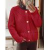 imagePRETTYGARDEN Cardigan Sweaters for Women 2026 Trendy Oversized Knit Chunky Button Cardigans Fall Winter Outfits with PocketsRed