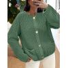 imagePRETTYGARDEN Cardigan Sweaters for Women 2026 Trendy Oversized Knit Chunky Button Cardigans Fall Winter Outfits with PocketsSage Green