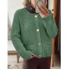 imagePRETTYGARDEN Cardigan Sweaters for Women 2026 Trendy Oversized Knit Chunky Button Cardigans Fall Winter Outfits with PocketsSage Green