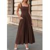 imagePRETTYGARDEN Cocktail Dresses for Women Formal 2026 Summer Sleeveless A Line Long Flowy Spring Wedding Guest Party Midi DressBrown