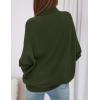 imagePRETTYGARDEN Fall Sweaters for Women 2026 Winter Clothing Batwing Sleeve Casual Loose Knit Turtleneck Sweater Holiday OutfitsArmy Green