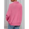 imagePRETTYGARDEN Fall Sweaters for Women 2026 Winter Clothing Batwing Sleeve Casual Loose Knit Turtleneck Sweater Holiday OutfitsPink