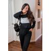 imagePRETTYGARDEN Womens 2 Piece Sets 2026 Long Sleeve Tops High Waisted Sweatpants Lounge Set Fall Fashion Travel OutfitsBlack