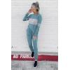 imagePRETTYGARDEN Womens 2 Piece Sets 2026 Long Sleeve Tops High Waisted Sweatpants Lounge Set Fall Fashion Travel OutfitsBlue
