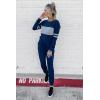 imagePRETTYGARDEN Womens 2 Piece Sets 2026 Long Sleeve Tops High Waisted Sweatpants Lounge Set Fall Fashion Travel OutfitsBright Blue