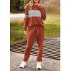 imagePRETTYGARDEN Womens 2 Piece Sets 2026 Long Sleeve Tops High Waisted Sweatpants Lounge Set Fall Fashion Travel OutfitsCaramel