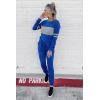imagePRETTYGARDEN Womens 2 Piece Sets 2026 Long Sleeve Tops High Waisted Sweatpants Lounge Set Fall Fashion Travel OutfitsDark Blue