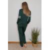 imagePRETTYGARDEN Womens 2 Piece Sets 2026 Long Sleeve Tops High Waisted Sweatpants Lounge Set Fall Fashion Travel OutfitsDark Green
