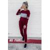 imagePRETTYGARDEN Womens 2 Piece Sets 2026 Long Sleeve Tops High Waisted Sweatpants Lounge Set Fall Fashion Travel OutfitsWine Red
