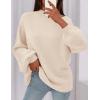 imagePRETTYGARDEN Womens 2026 Fall Oversized Sweaters Chunky Knit Mock Neck Long Sleeve Casual Trendy Pullover Winter ClothesBeige