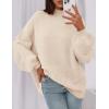 imagePRETTYGARDEN Womens 2026 Fall Oversized Sweaters Chunky Knit Mock Neck Long Sleeve Casual Trendy Pullover Winter ClothesBeige
