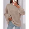 imagePRETTYGARDEN Womens 2026 Fall Oversized Sweaters Chunky Knit Mock Neck Long Sleeve Casual Trendy Pullover Winter ClothesCamel
