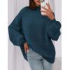 imagePRETTYGARDEN Womens 2026 Fall Oversized Sweaters Chunky Knit Mock Neck Long Sleeve Casual Trendy Pullover Winter ClothesDark Teal