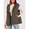 imagePRETTYGARDEN Womens 2026 Fall Spring Vest Casual Sleeveless Hooded Zip Up Jacket Trendy Winter Coat OuterwearArmy Green