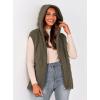 imagePRETTYGARDEN Womens 2026 Fall Spring Vest Casual Sleeveless Hooded Zip Up Jacket Trendy Winter Coat OuterwearArmy Green
