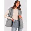 imagePRETTYGARDEN Womens 2026 Fall Spring Vest Casual Sleeveless Hooded Zip Up Jacket Trendy Winter Coat OuterwearGrey